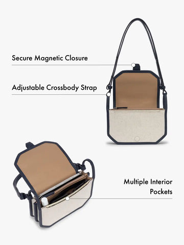 Colette Canvas Crossbody Wallet Bag