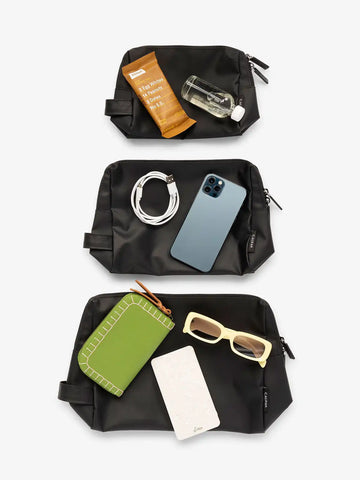 Water Resistant Zip Pouch Set (3 Pieces)