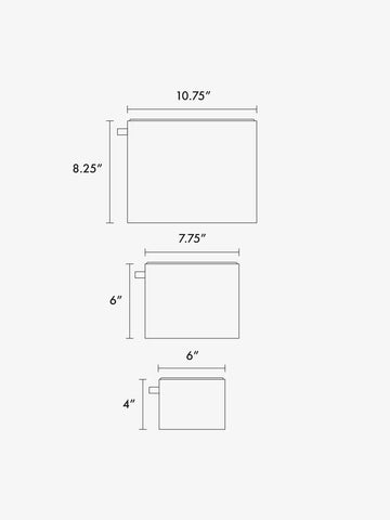 Compakt Zip Pouch Set